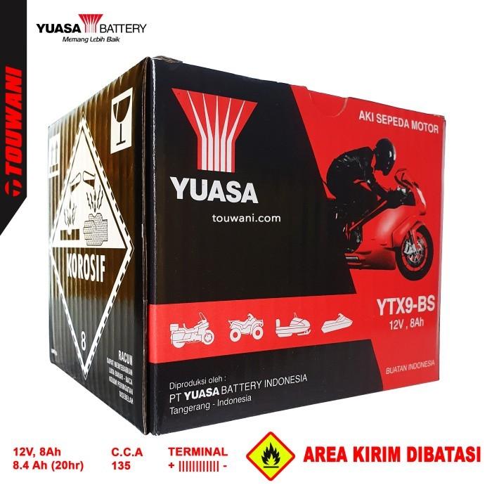 Jual Baterai Aki KTM Duke 200 YUASA YTX9-BS Eksport Quality