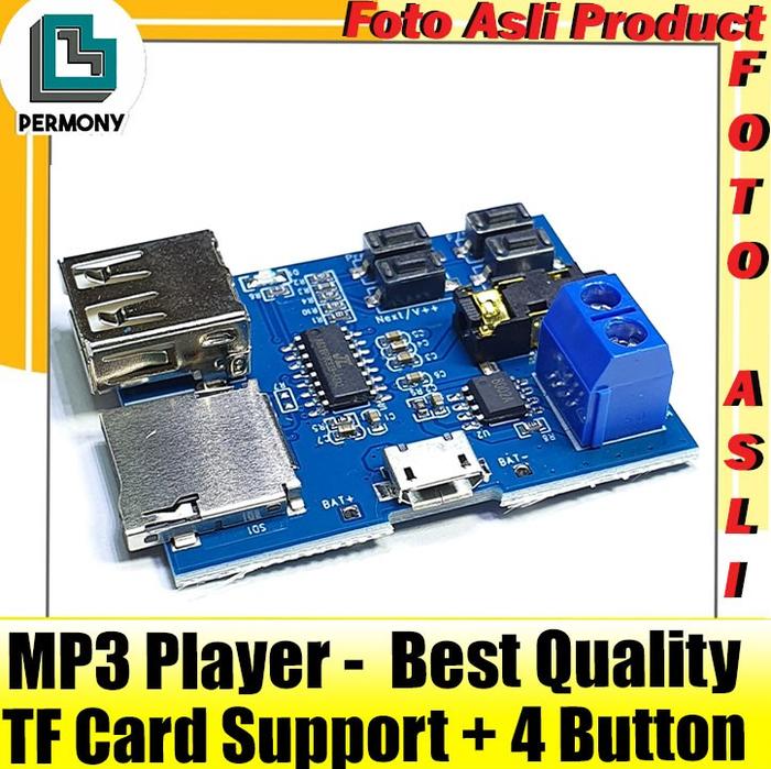 Gambar Mp3 Decoder Modul Power Amplifier Player Module TF Card - Micro USB dari Permony Store undefined Tokopedia