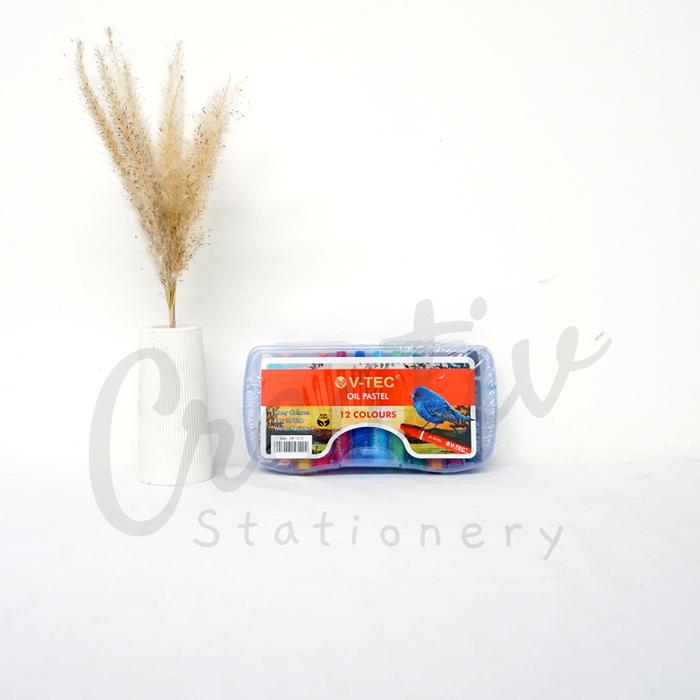 Gambar V-TEC Oil Pastel Crayon Anak 12 18 24 36 48 Warna - 12 color dari Creativ Stationery undefined Tokopedia