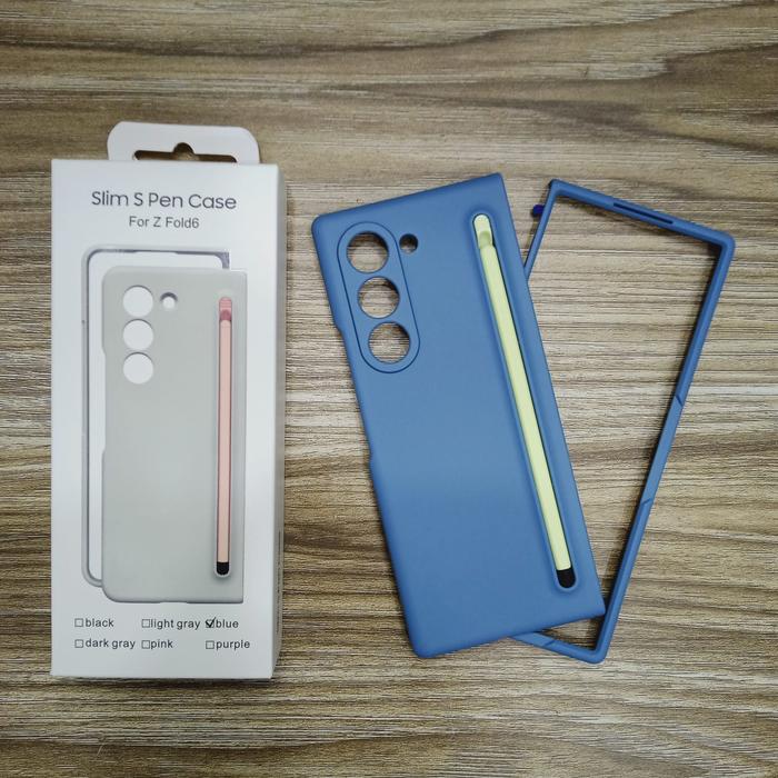 Gambar Leather Case Slim Samsung Galaxy Z Fold 6 5G + S Pen || Case Front + Back - BLUE dari 818 JAYA CELL undefined Tokopedia