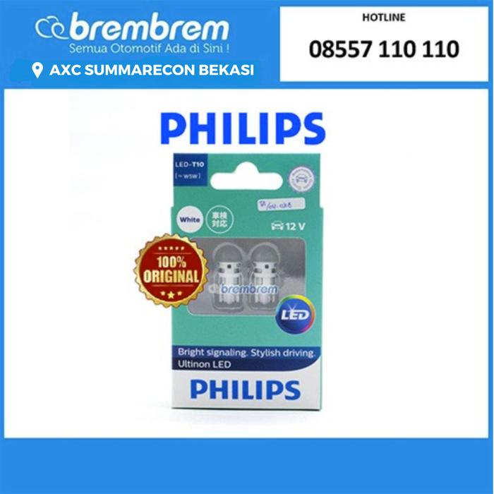 Gambar Lampu Philips Ultinon T10 - Lampu Led - Bergaransi Resmi - Original dari BREMBREM OFFICIAL undefined Tokopedia