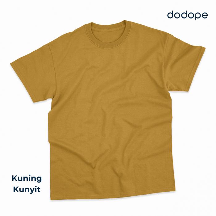Gambar Kaos T-shirt Oblong Polos Katun Cotton Combed 30s - Nada Bumi Dodope - Kuning Kunyit, M dari Dodope undefined Tokopedia