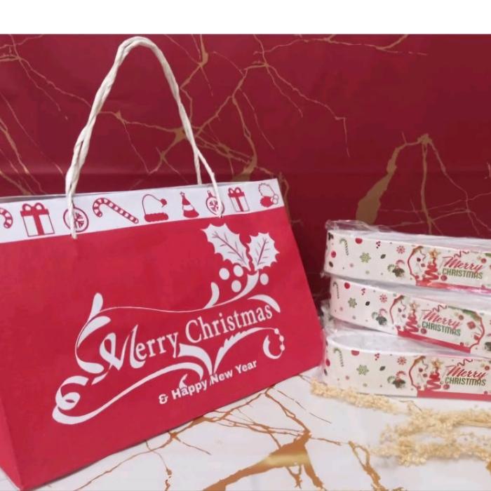 Gambar Christmas Paperbag Natal Paperbag Cookies 250gr 500gr brownies Kue - 24x13x15cm dari CHEAPPY RAASHOPZ undefined Tokopedia