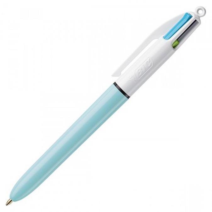 Gambar Bic Fun 1.0 mm 4 Color Pastel Ballpoint Pen Bolpen 4 Warna - Light Blue dari sonkilabola undefined Tokopedia