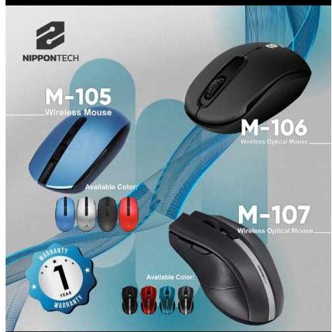 Gambar Mouse Wireless NIPPONTECH M100 Series - Biru dari KSS Komputer undefined Tokopedia