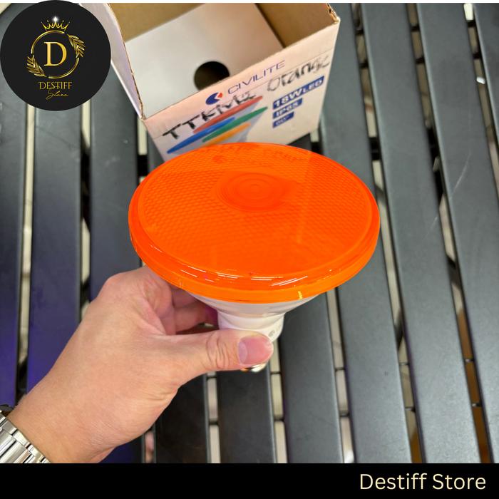 Gambar Lampu LED PAR 38 E27 Warna orange, biru, hijau, merah - Orange dari Artha Jaya Elektrindo undefined Tokopedia