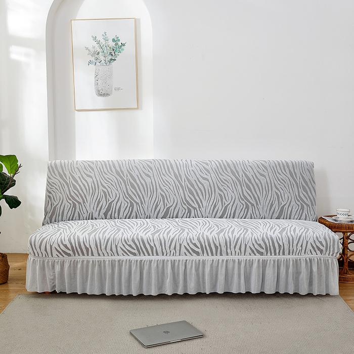 Gambar Elastic Vintage Sofa Bed Set Cover Large /Penutup SofaBed ElastisJumbo - Jacquard Silver, Medium dari Et Felicel undefined Tokopedia