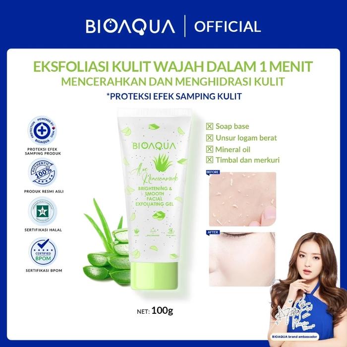 Gambar Bioaqua Brightening Facial Exfoliating Gel Scrub Wajah Peeling Gel Face Scrub - ALOE VERA dari TOKO DUNIA KECANTIKAN undefined Tokopedia