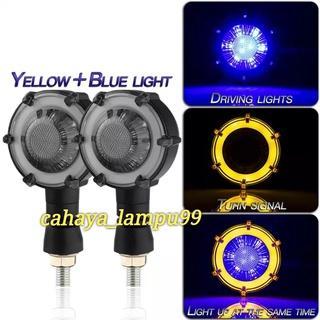 Gambar Promo Lampu Sein Led Bulat Dc 12Volt Universal Semua Motor - Sein Led Running Bulat Classic - KUNING BIRU dari ENDAHHIJAB6 undefined Tokopedia