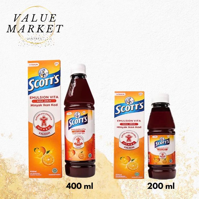 Gambar Scott's Emulsion Vita Orange Suplemen Kesehatan Otak Dan Pertumbuhan Anak - 200 ml dari Value Market Jakarta undefined Tokopedia