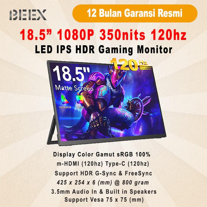 Gambar Portable Monitor BeeX 18.5" Premium Gaming 1080P 120Hz Portable Monitor HDMI USB C - NON-TOUCH dari BeeX Monitors undefined Tokopedia