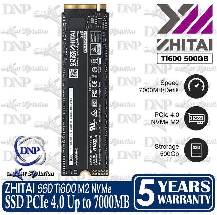 Gambar ZHITAI Ti600 SSD M.2 NVMe  500GB / 1TB / 2TB / 4TB M2 Solid State Drive SSD Laptop M.2 SSD Notebook - 500GB dari DNP Smart Solution undefined Tokopedia