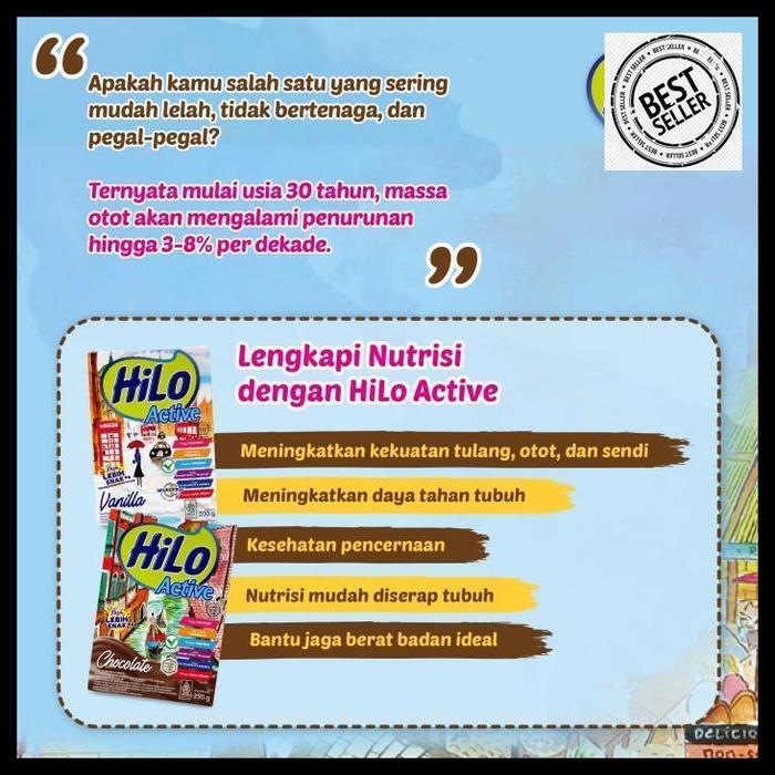 Gambar susu twin pack: hilo active chocolate 750gr - susu tinggi kalsium high quality dari Fera cheese Foddie undefined Tokopedia