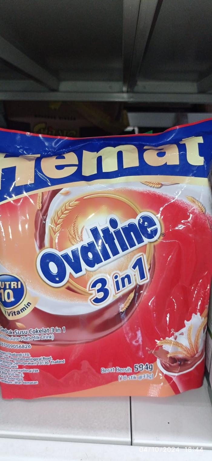 Gambar OVALTINE SUSU BUBUK 3 IN 1 PACK 18X33GR - SATUAN DAN PER DUS - 1 pcs dari Asia Hardware Store Official undefined Tokopedia