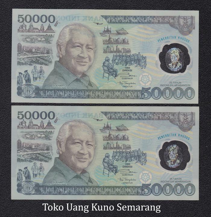 Gambar Uang Kuno 50000 Rupiah 1993 Soeharto Polimer - AUNC dari Dimas Istiadi Collection undefined Tokopedia