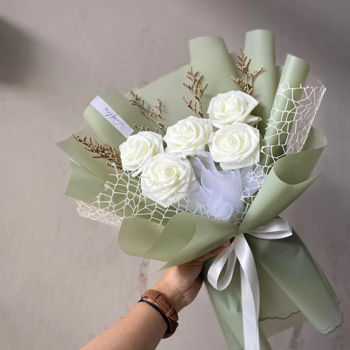 Gambar buket bunga kode cika - mint dari lisfleur official undefined Tokopedia