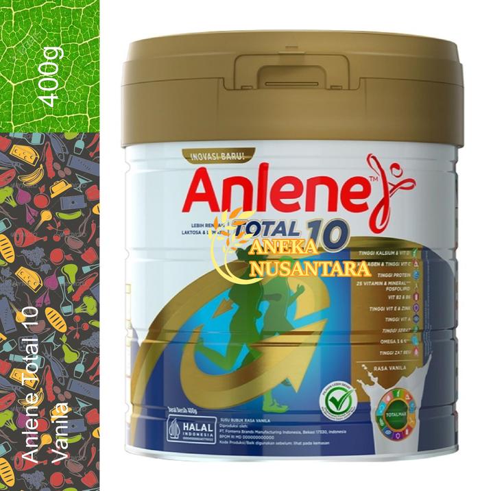 Gambar Anlene Total 10 Susu Bubuk Dewasa Vanila 400g - 10 Manfaat Esensial Anlene Total 10 Kaleng 400 gram dari Aneka Nusantara Market undefined Tokopedia