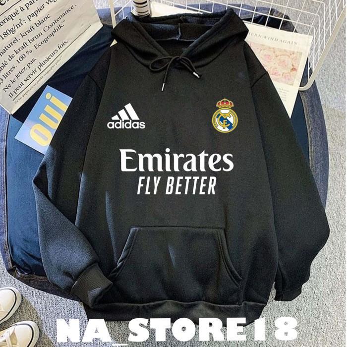 Gambar lorennn_ jaket hoodie sweater anak real madrid atasan anak bahan premium - Hitam, S dari LOREENNNN undefined Tokopedia