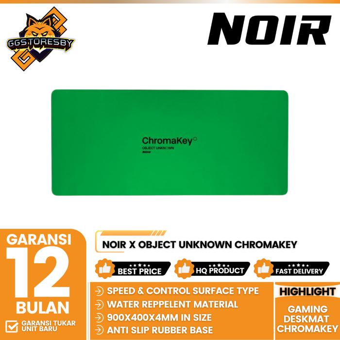 Gambar NOIR X OBJECT UNKNOWN CHROMAKEY Gaming Deskmat / Mousepad - Green Screen dari GGSTORESBY undefined Tokopedia
