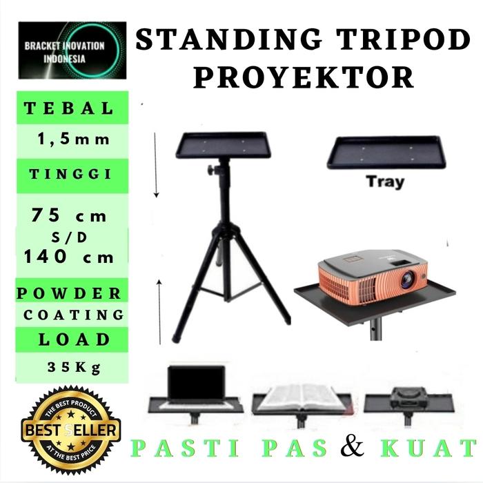 Gambar STAND TATAKAN PROYEKTOR STANDING PROYEKTOR STAND PROYEKTOR - TINGGI 140cm, DIMENSI 40X30cm dari bracket inovation undefined Tokopedia
