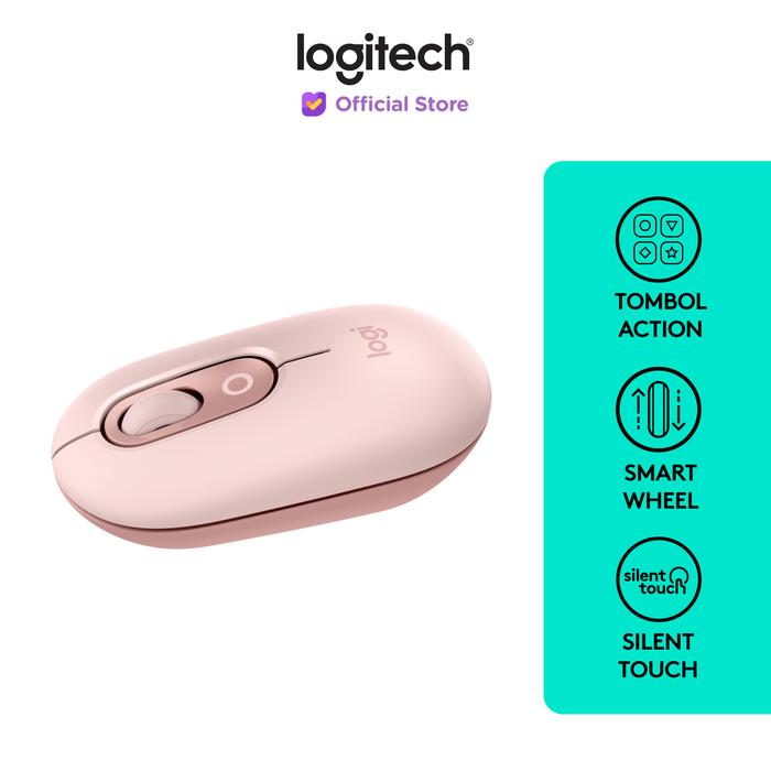 Gambar Logitech POP ICON MOUSE, Ringkas dan Portabel, Mouse Bluetooth Nirkabel dengan Tombol yang Dapat Diprogram dan Klik Hening, Easy-Switch Antar Maksimum 3 Perangkat: Laptop, Tablet, PC - Rose dari Logitech Official Store undefined Tokopedia