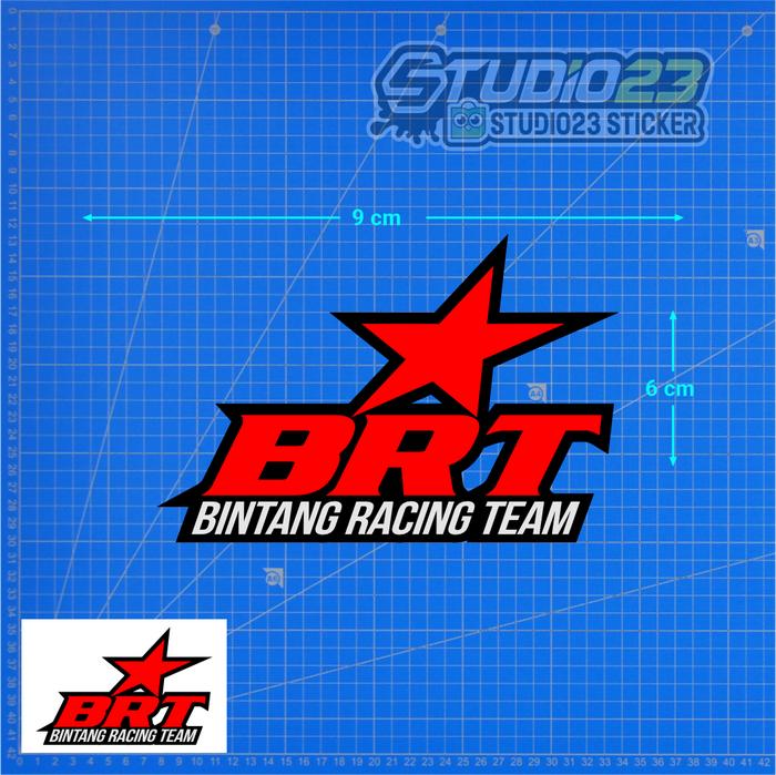 Jual Stiker BRT Bintang Racing Team Cutting Sticker - List Hitam - Kota ...