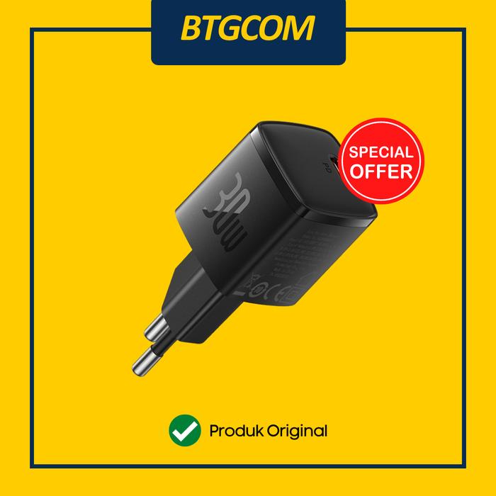 Gambar CHARGER BASEUS CUBE PRO 1C PD 30W GAN5 KEPALA BATOK CAS ULTRA QUICK CHARGE GAN 5 FAST CHARGING QC USB TYPE-C OUTPUT - Hitam dari btgcom undefined Tokopedia