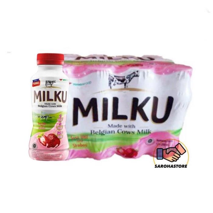 Gambar Promo | 1 Dus Isi 12 Pcs Milku Susu Cokelat / Strawberry 200 Ml - Coklat dari DAPUR_RARAS undefined 3 Tokopedia