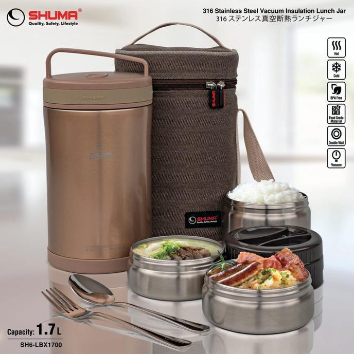 Gambar Vacuum Insulation Lunch Jar Shuma 1,7 Liter Tempat Makan Tahan Panas - Cream dari wiliemanstry undefined Tokopedia