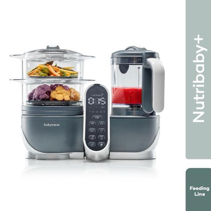 Gambar [READY] BABYMOOV NUTRIBABY+ FOOD PROCESSOR 5IN1 / BABY MOOV NUTRI BABY PLUS / BABYMOOV NUTRIBABY PLUS / STEAMER BLENDER MPASI - Grey dari Mulia Karya Official undefined Tokopedia