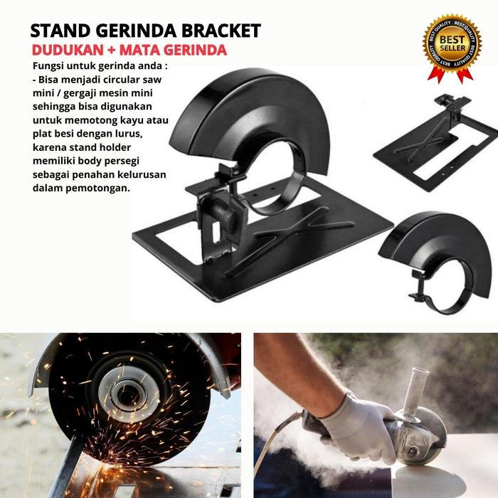 Gambar tatakan Gerinda set COVER bracket dudukan mesin gerinda tangan 4 inch - GRINDA BRACKET dari indo update Mart undefined Tokopedia