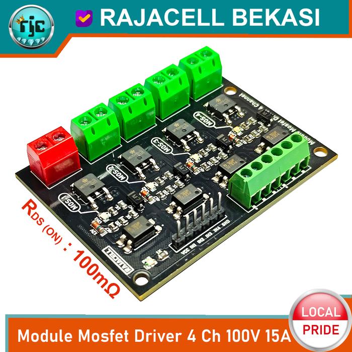 Gambar Module Mosfet Driver DC Switch MOS Tube PWM Dimmer 1Ch 3Ch 4Ch 6Ch Pengganti Relay SSR - ME15N10 4Ch dari Rajacell Bekasi undefined Tokopedia