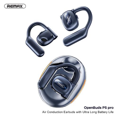 Gambar REMAX OpenBuds P5 Pro - TWS Air Conduction Ultra Long Battery Life - Midnight dari Kairo Tech undefined Tokopedia
