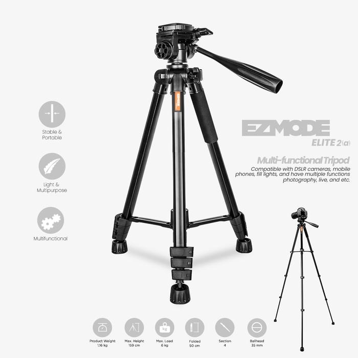 EZMODE Elite 2a Aluminum Tripod Multi-functional Tripod for Photography  VTS-860L