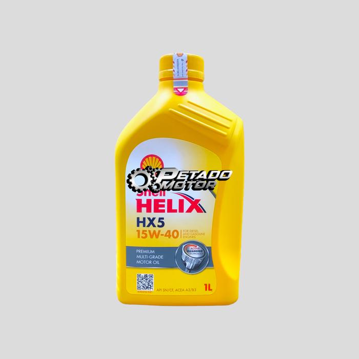 Gambar Oli Shell Helix HX5 15W-40 API SN/CF ACEA A3/B3 1 Liter - 1 l dari Petado Motor undefined Tokopedia