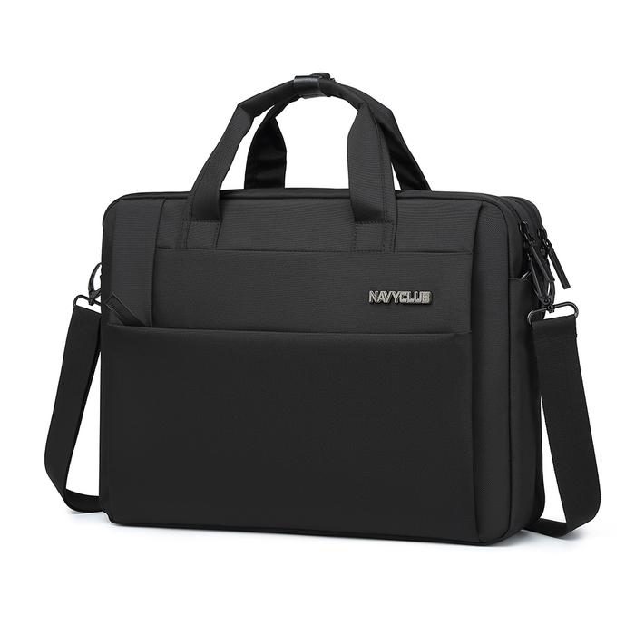 Gambar Navy Club Briefcase Tas Kerja HCF Tas Selempang Laptop Up to 14 Inch - Hitam dari Navy Club undefined Tokopedia