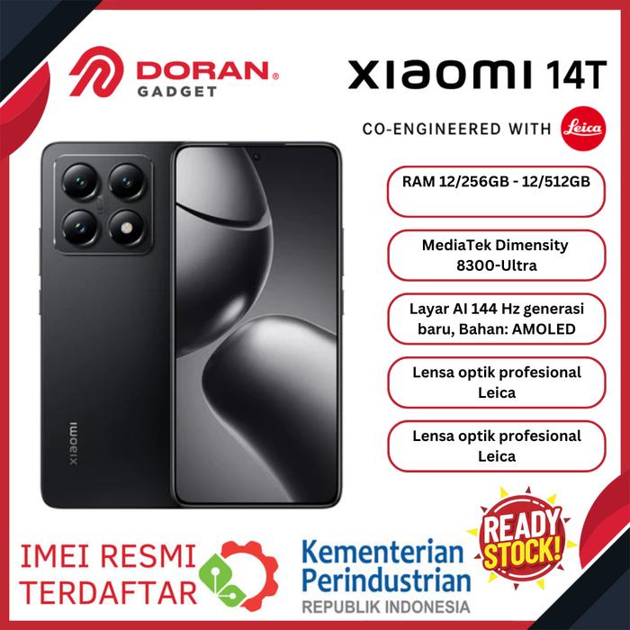 Gambar Xiaomi 14T 12/512GB Layar AI 144 Hz Amoled Leica MediaTek Dimensity 8300 Ultra - Garansi Resmi - 14T, Titan Black dari Doran Gadget Official Store undefined Tokopedia