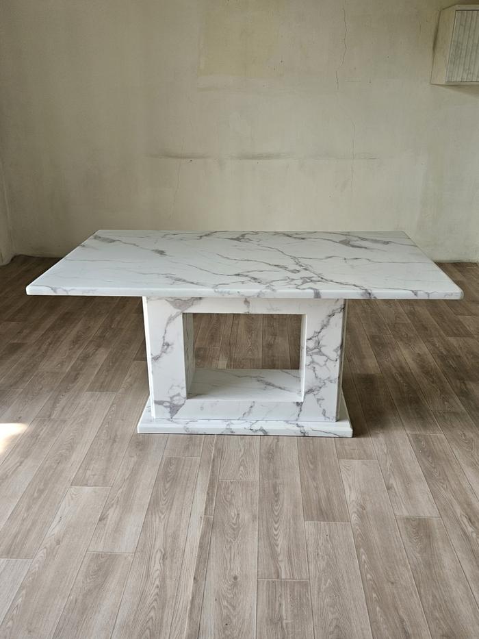 Gambar Meja Makan Marmer Model Classic Design Everlasting Marble Top Dining Table uk 150x90cm - Grandeur005 - Tanpa Kursi, Meja Makan dari Mejamu Furniture ID undefined Tokopedia