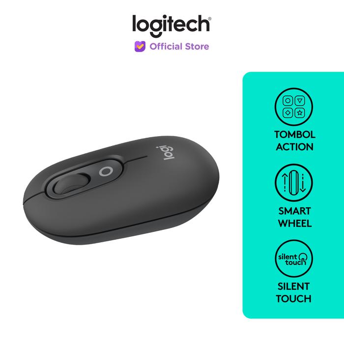 Gambar Logitech POP ICON MOUSE, Ringkas dan Portabel, Mouse Bluetooth Nirkabel dengan Tombol yang Dapat Diprogram dan Klik Hening, Easy-Switch Antar Maksimum 3 Perangkat: Laptop, Tablet, PC - Graphite dari Logitech Official Store undefined Tokopedia