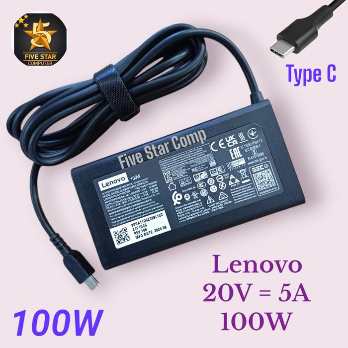 Gambar Adaptor Charger Laptop Lenovo ThinkBook Plus G3 13x 14G5 14G6 14s 14p 16 G4+16p ThinkPad Neo 14 P14s L15 T16 Yoga 7 Pro7 9 9i Slim Yoga Pro 7 14ASP9 ADL100YLC3A ADL100YDC3A 20V 5A 100W dari FIVE STAR COMP undefined Tokopedia