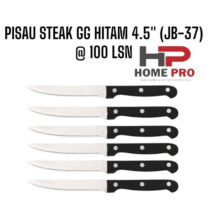 Gambar Pisau Steak & Garpu Stainless Steel Sepasang Bahan Tebal - Pisau gg Hitam dari RatuMama undefined Tokopedia