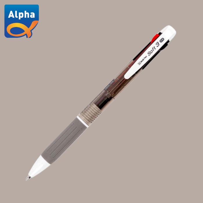 Gambar [Alpha] Soft 3 Color Multipen 0.7 mm / [알파] 유성펜 / 소프트 / 3색 - 0.7mm - 그레이 / Pulpen 3 Warna - Gray Body dari Alpha Office undefined Tokopedia