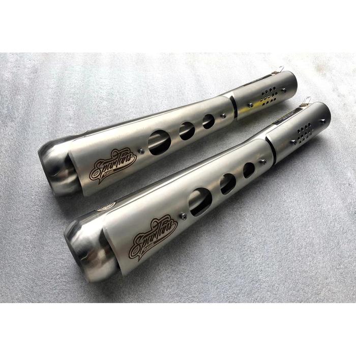 Gambar Knalpot Silencer Spartans Japstyle Scrambler Vintage dari Asa Racing by Spartans Muffler undefined Tokopedia