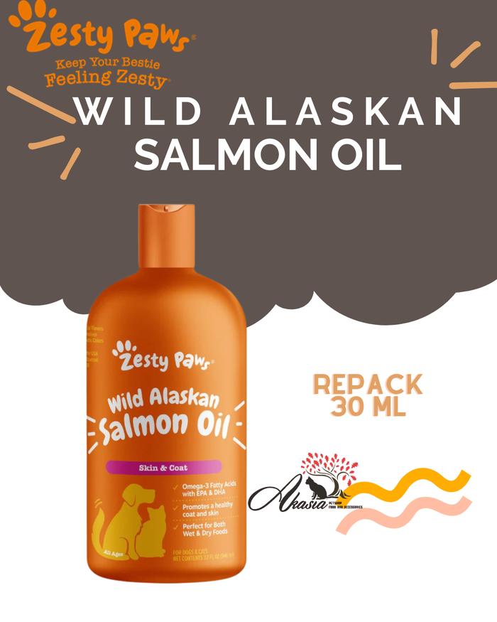 Gambar Zesty Paws Wild Alaskan Salmon Oil Formula Skin & Coat|For Dogs & Cats|Repack - 30 Ml dari Akasia Pet Goods undefined Tokopedia