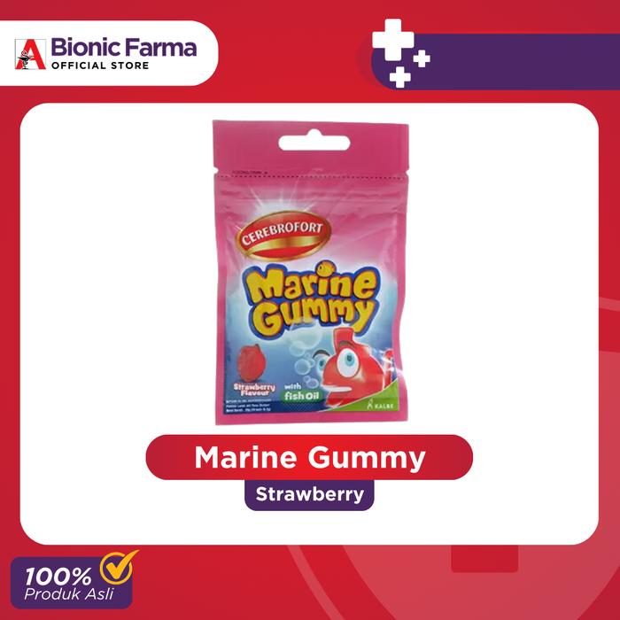 Gambar Cerebrofort  Marine  Gummy - Strawberi dari Apotek Bionik Farma undefined Tokopedia