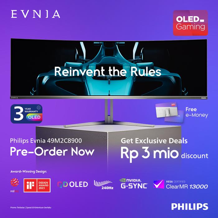 Promo Philips Evnia 49M2C8900 49 Inch QD OLED 240Hz DQHD Curved Gaming ...