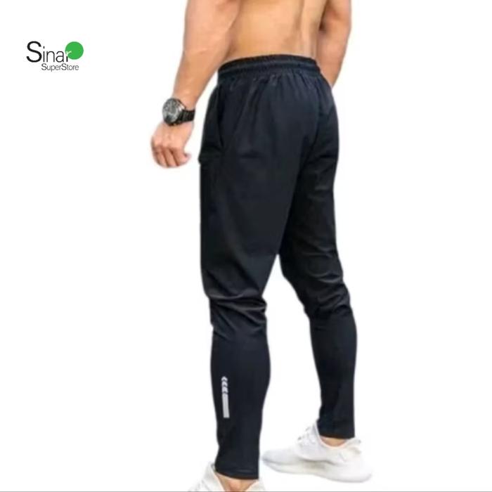 Gambar Celana Olahraga Training Premium Gym Fitness Sport Slim Fit Resleting - Hitam, XXL dari BEST SELLER'S SHOP undefined Tokopedia