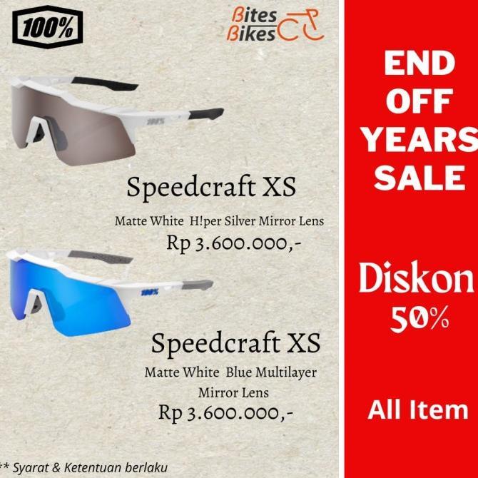 Gambar best seller Sunglasses 100% Speedcraft XS - Kacamata Sepeda murah - Hiper Silver dari Dzikri storeee undefined Tokopedia