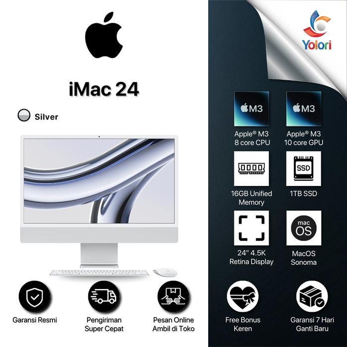 Apple 24-inch iMac M3/8GB/512GB SSD with Retina 4.5K Display +