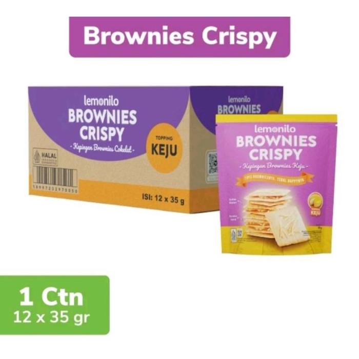 Gambar Lemonilo Brownies Crispy 35gr (1Dus : 12pcs) - Brownies Crispy Chocochips & Keju - Brownies Kering Brownis Crispy Brownies Kering Tipis - Brownis Crispy Coklat & Keju / Snack Cemilan Sehat - Cookies Sehat Kue Sehat Camilan Sehat - Gluten Free - Keju dari setiahati111 undefined Tokopedia